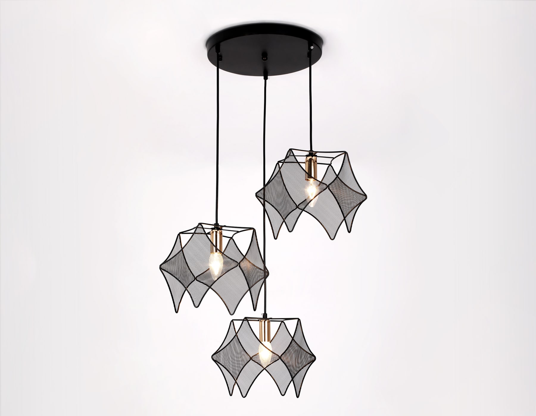 Подвесной светильник TR8427/3 BK/GD черный/золото E14/3 max 40W D510*1000 Подвесной светильник TR8427/3 BK/GD черный/золото E14/3 max 40W D510*1000